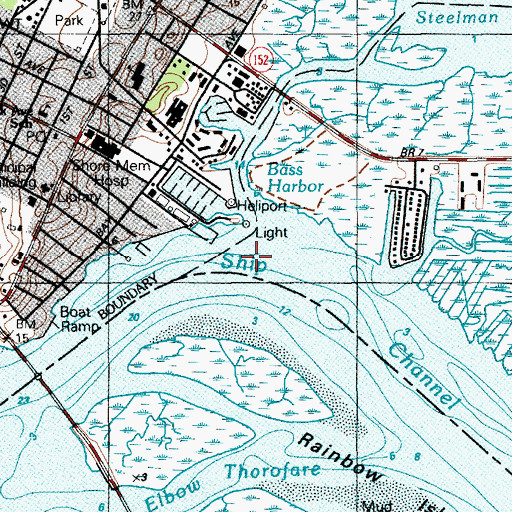 Topographic Map of Ship Channel, NJ