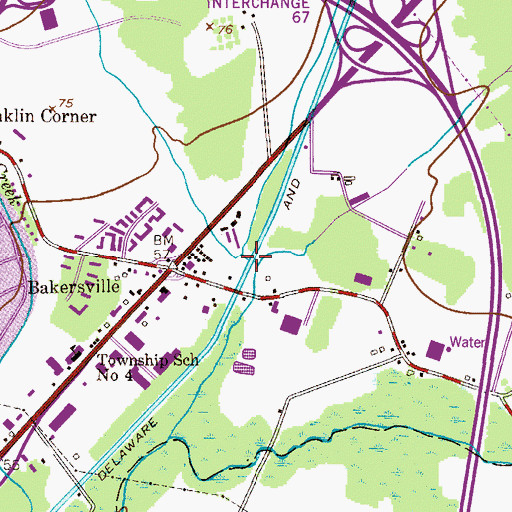 Topographic Map of Shipetaukin Creek, NJ