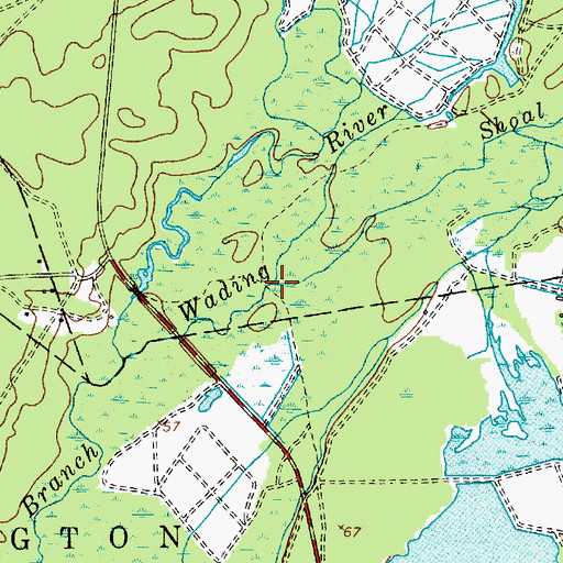 Topographic Map of Shoal Branch, NJ