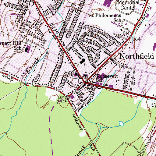 Topographic Map of Short Hills Club, NJ