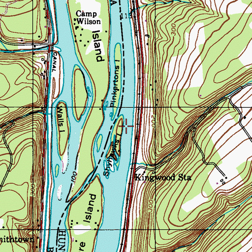 Topographic Map of Shyhawks Island, NJ