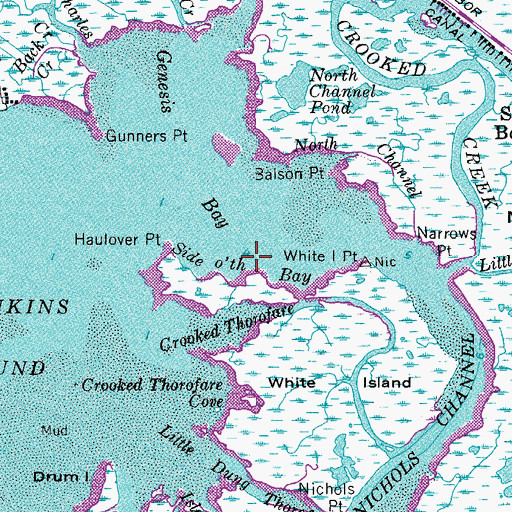 Topographic Map of Side o' th' Bay, NJ