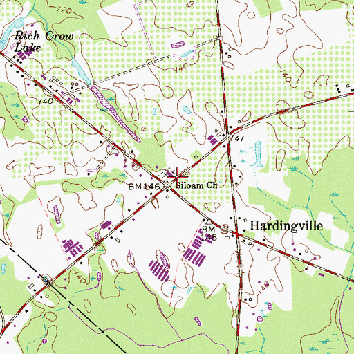 Topographic Map of Siloam Church, NJ