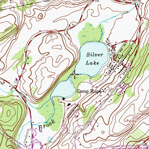 Topographic Map of Silver Lake, NJ