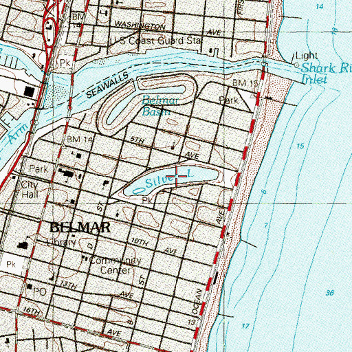 Topographic Map of Silver Lake, NJ