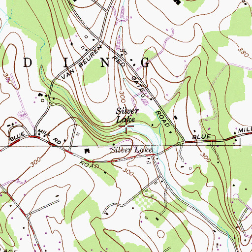 Topographic Map of Silver Lake, NJ