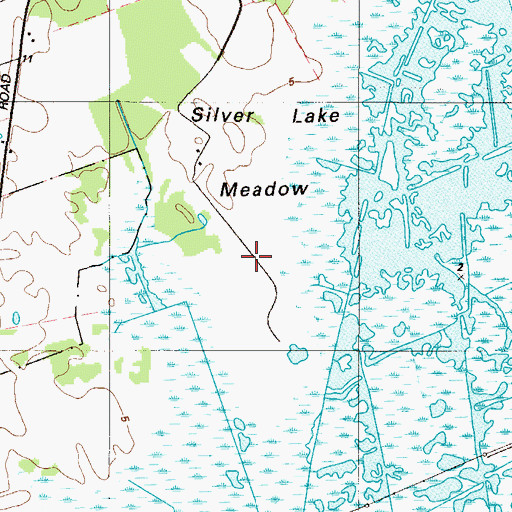 Topographic Map of Silver Lake Meadow, NJ