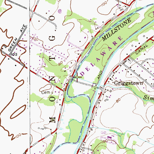Topographic Map of Simonson Brook, NJ