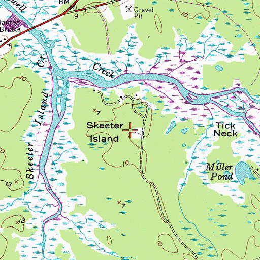 Topographic Map of Skeeter Island, NJ