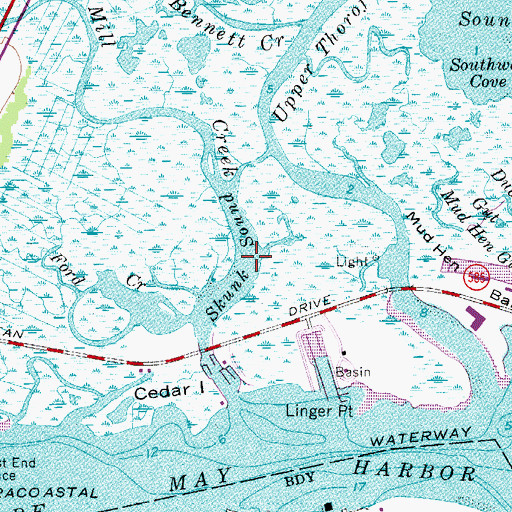 Topographic Map of Skunk Sound, NJ