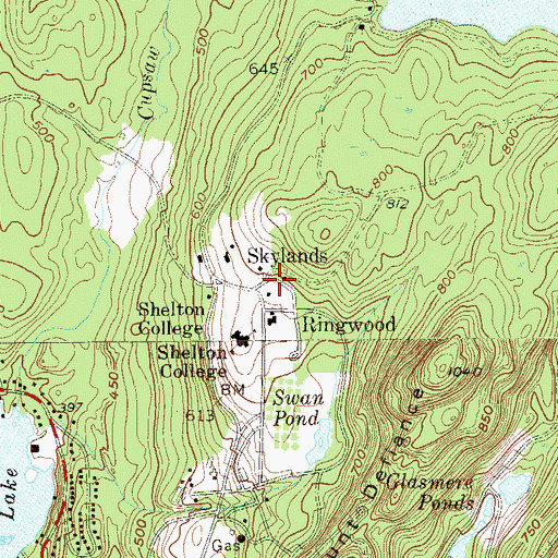 Topographic Map of Skylands, NJ