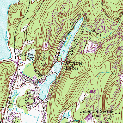 Topographic Map of Skyline Lakes, NJ