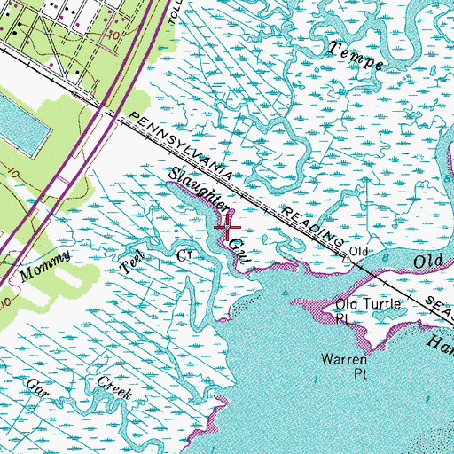 Topographic Map of Slaughter Gut, NJ