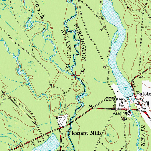 Topographic Map of Sleeper Branch, NJ