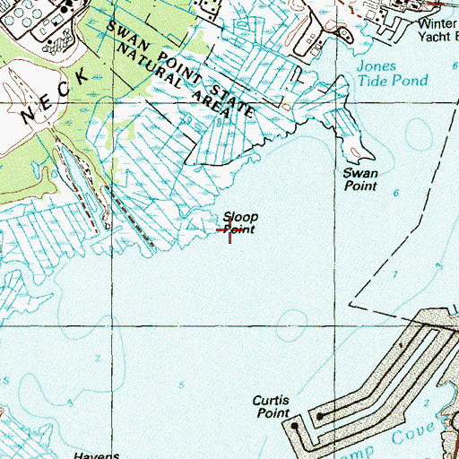 Topographic Map of Sloop Point, NJ