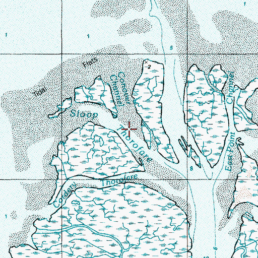 Topographic Map of Sloop Thorofare, NJ