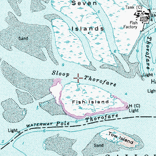Topographic Map of Sloop Thorofare, NJ
