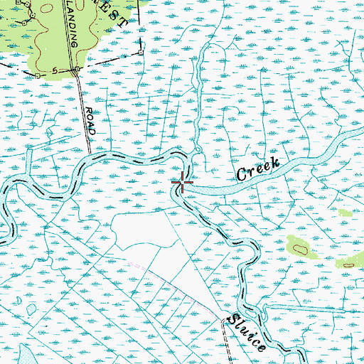 Topographic Map of Sluice Creek, NJ