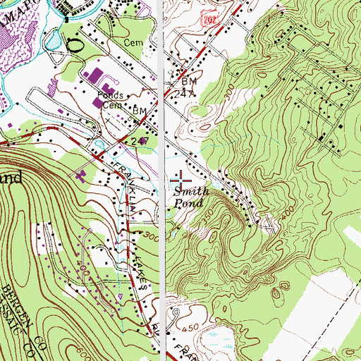 Topographic Map of Smith Pond, NJ