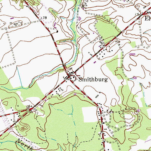 Topographic Map of Smithburg, NJ