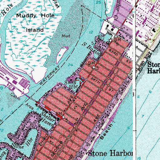 Topographic Map of Snug Harbor, NJ