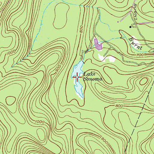 Topographic Map of Lake Sonoma, NJ