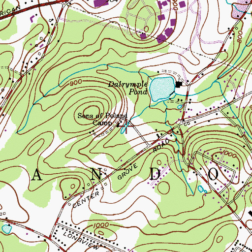 Topographic Map of Sons of Poland Camp, NJ