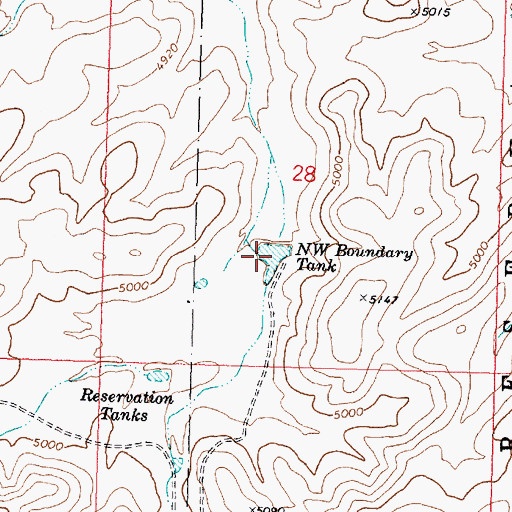 Topographic Map of Northwest Boundary Tank, AZ