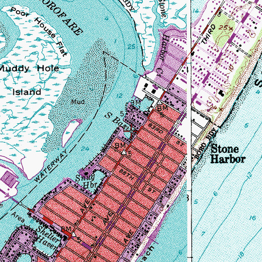 Topographic Map of South Basin, NJ