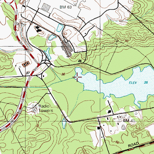 Topographic Map of South Branch Absecon Creek, NJ
