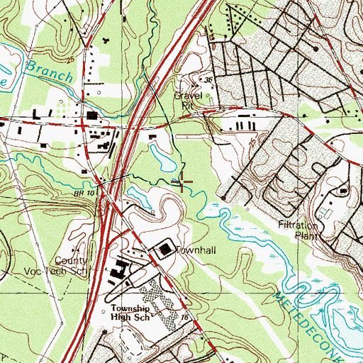 Topographic Map of South Branch Metedeconk River, NJ