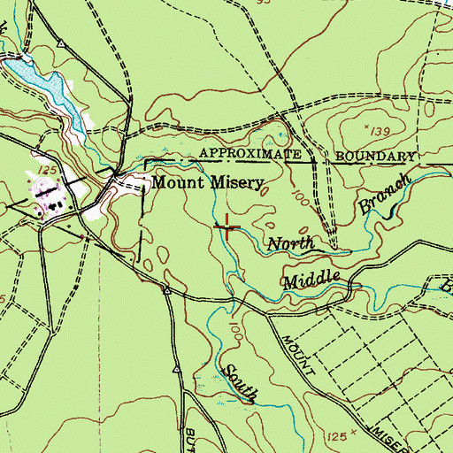 Topographic Map of South Branch Mount Misery Brook, NJ