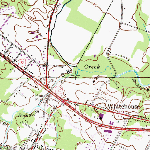 Topographic Map of South Branch Rockaway Creek, NJ