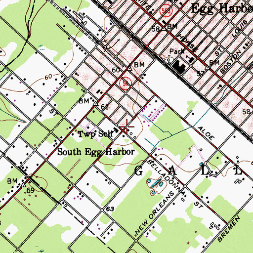 Topographic Map of South Egg Harbor, NJ