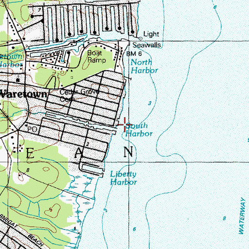 Topographic Map of South Harbor, NJ