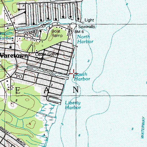 Topographic Map of South Harbor, NJ