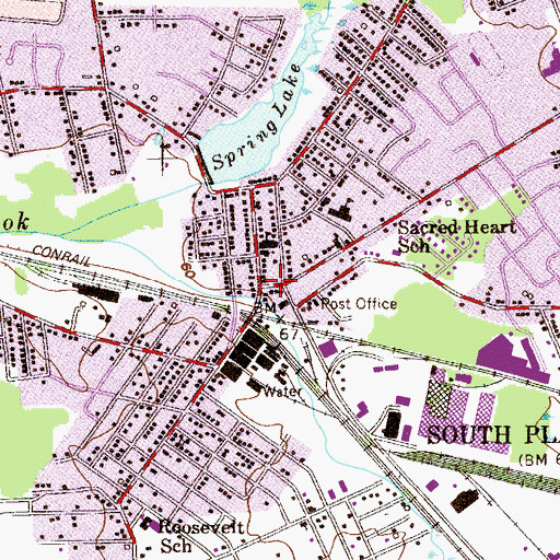 Topographic Map of South Plainfield, NJ