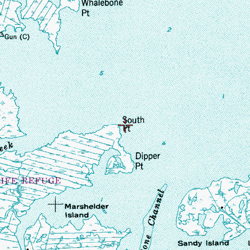 Topographic Map of South Point, NJ