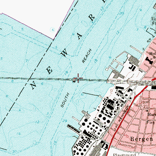 Topographic Map of South Reach, NJ
