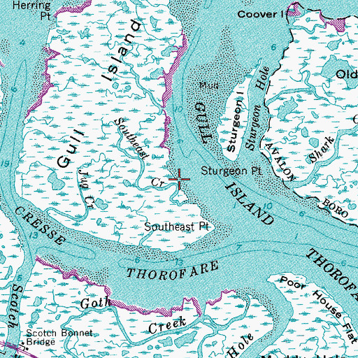 Topographic Map of Southeast Creek, NJ