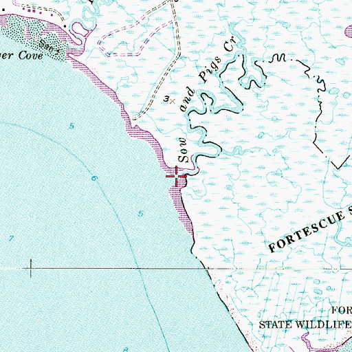Topographic Map of Sow and Pigs Creek, NJ