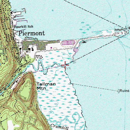 Topographic Map of Sparkill Creek, NJ