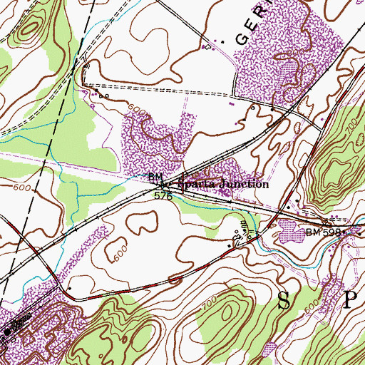 Topographic Map of Sparta Junction, NJ