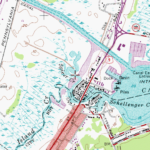 Topographic Map of Spicer Creek, NJ