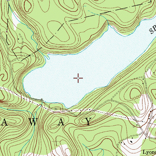 Topographic Map of Splitrock Reservoir, NJ