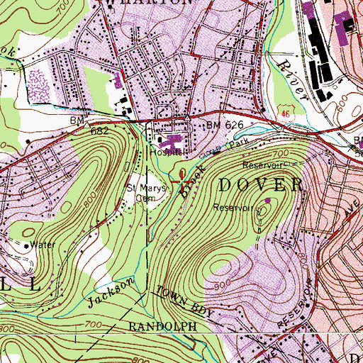 Topographic Map of Spring Brook, NJ
