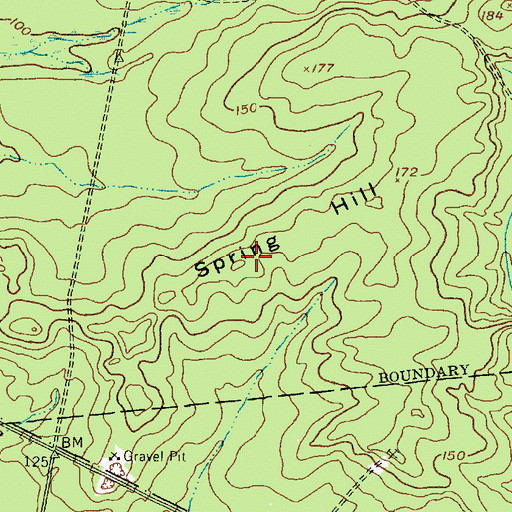 Topographic Map of Spring Hill, NJ