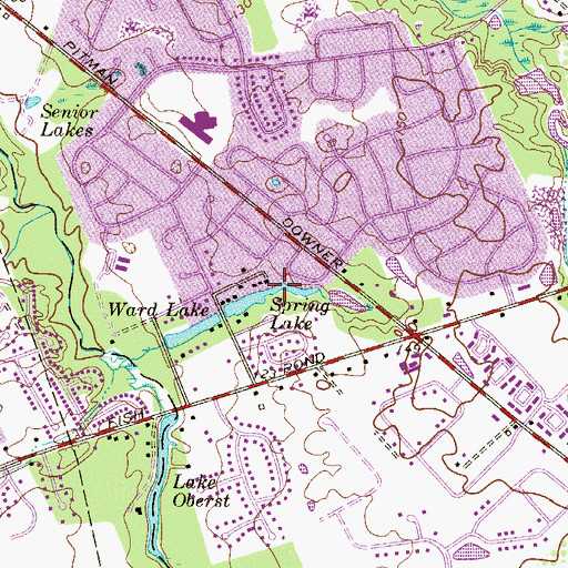 Topographic Map of Spring Lake, NJ