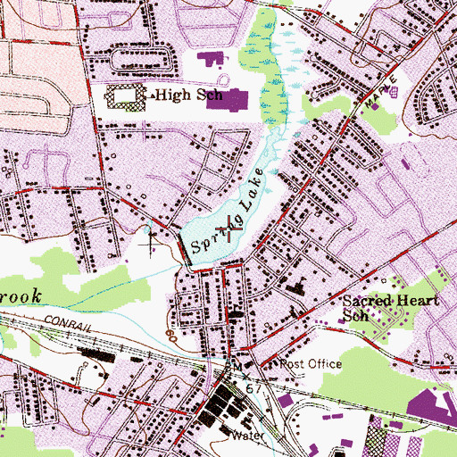 Topographic Map of Spring Lake, NJ