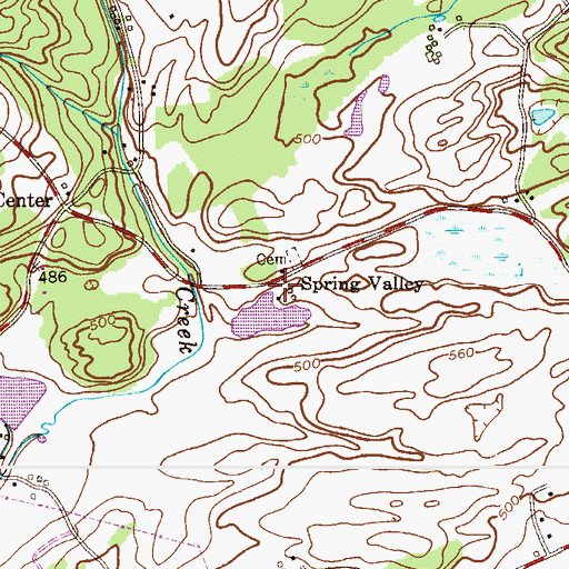 Topographic Map of Spring Valley, NJ